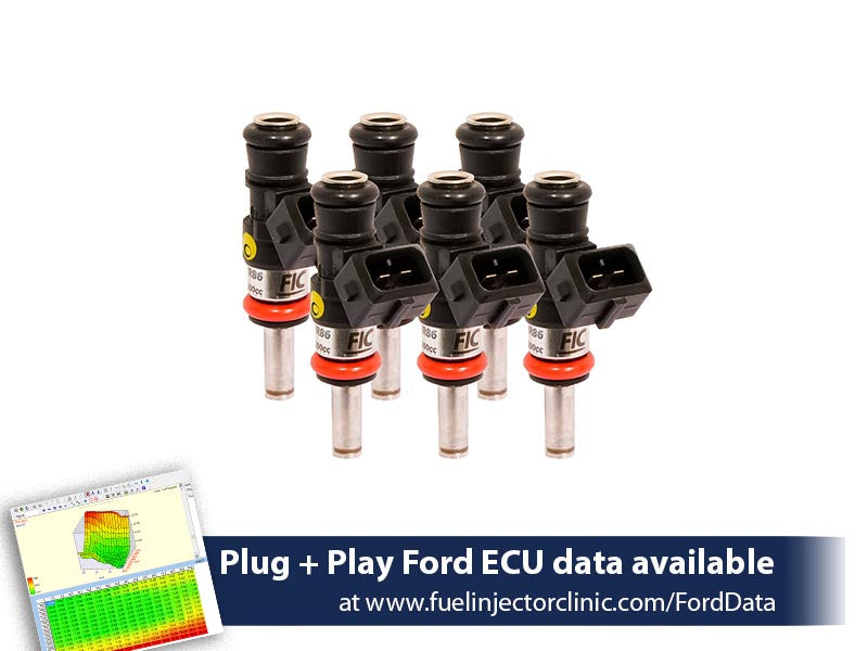 1200cc (110 lbs/hr at 43.5 PSI fuel pressure) FIC Fuel Injector Clinic Injector Set for Ford Raptor (2010-2014) Injector Sets