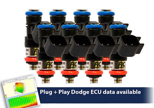 1200cc-D (130 lbs/hr at OE 58 PSI fuel pressure) FIC Fuel Injector Clinic Injector Set for Dodge Hemi Gen 1-4 Whipple Supercharger(High-Z)