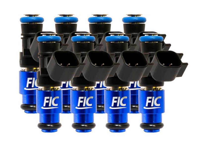 1200cc-D (110 lbs/hr at 43.5 PSI fuel pressure) FIC Fuel Injector Clinic Injector Set for Ford Shelby GT500 (2007-2014)(High-Z)