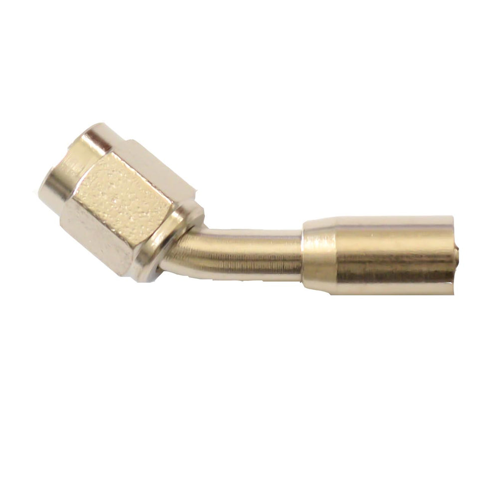 Crimp PTFE Hose End 45° | -06