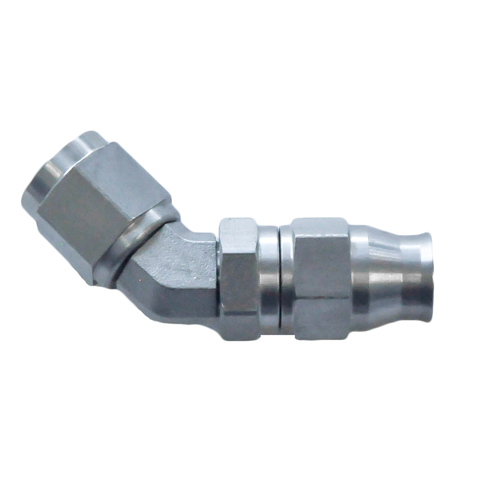 Reusable PTFE Hose End -03 x 45° Forged Stainless