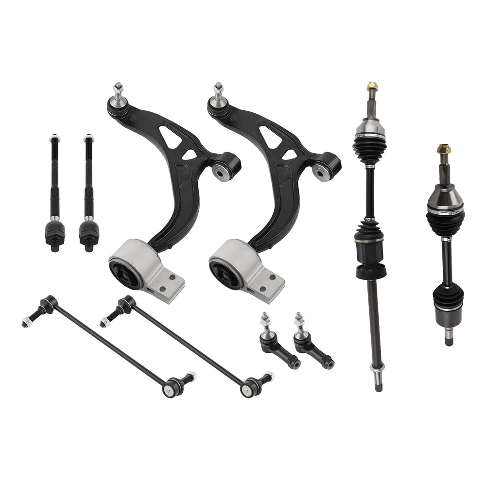 10x Front Lower Control Arms w/CV Axle Shaft for 2011-2014 Compatible for Ford Explorer V6 3.5L
