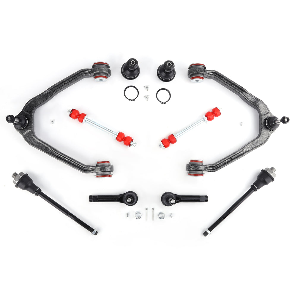 10pcs Suspension kit Upper Control Arm w/PU Bushing For 1999-2007 Compatible for Silverado 1500