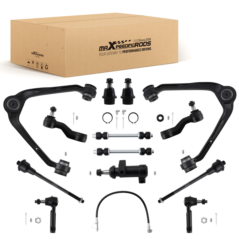 13Pcs Front Suspension Control Arm Kit Compatible for Chevrolet GMC Silverado Truck 2WD/4WD