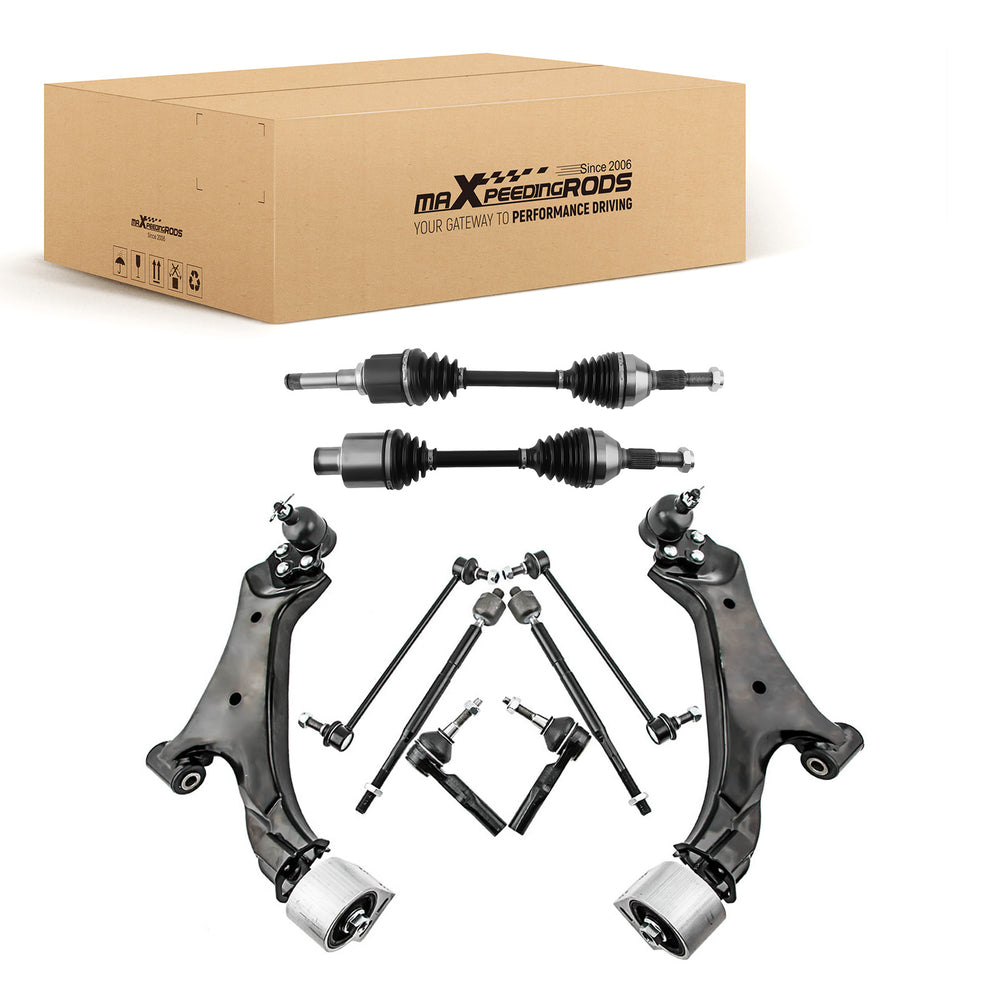 10x Front Lower Control Arms w/CV Axle for 2010-2016 Compatible for Chevy Equinox Terrain 2.4L