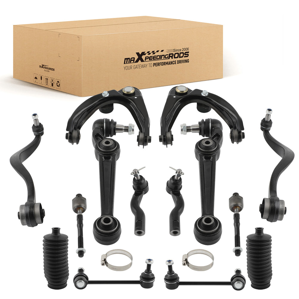 14pcs Front Upper Lower Control Arm Sway Bar Compatible for Ford Fusion Compatible for Lincoln 2007-2009