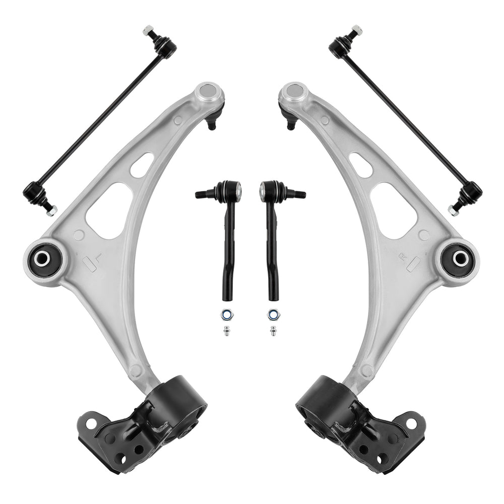 6x Front Lower Control Arms Tie Rods Kit Compatible for Acura MDX 2014-20 Pilot 2016-21