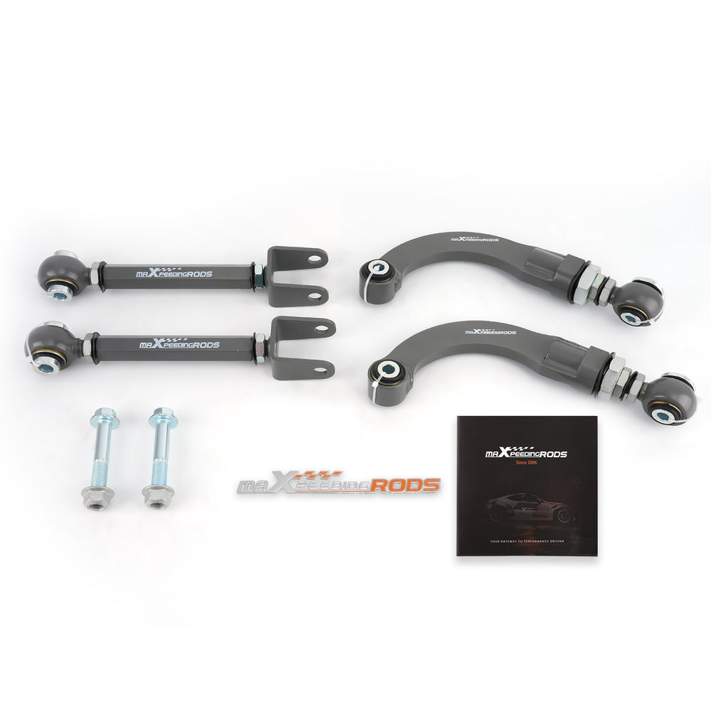 4pcs Adjustable Rear Camber Toe Arms Kit LeftRight For 2015-2023 Compatible for Ford Mustang