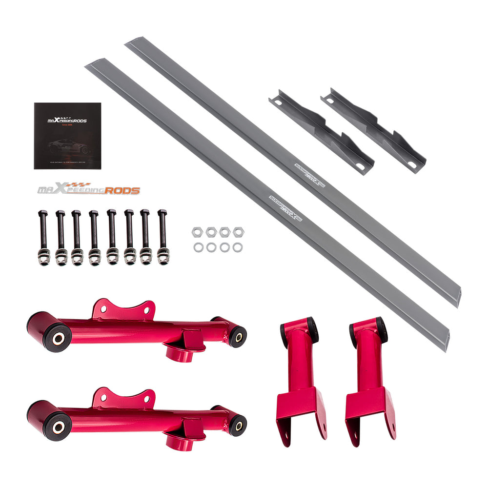Rear UpperLower Control Arms Subframe Connectors Compatible for Ford Mustang 79-04