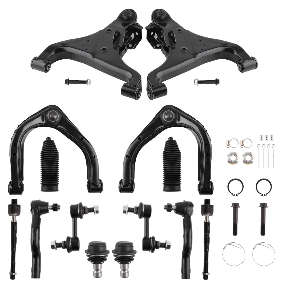 Front Upper Lower Control Arms Sway Bar End Linkfor Compatible for Nissan Armada Titan 04-15