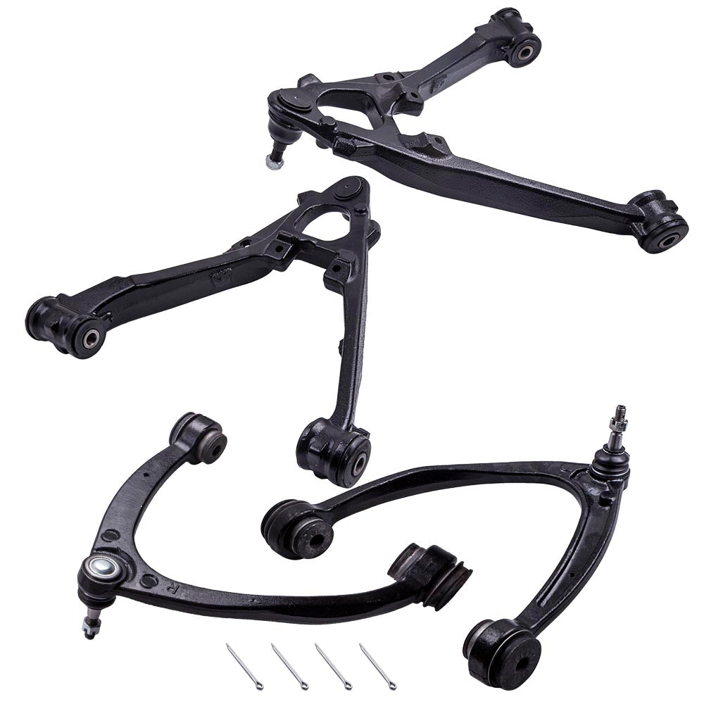 Front Upper Lower Control Arms for 2007-13 Compatible for Chevy Silverado GMC Sierra 1500 Compatible for Yukon