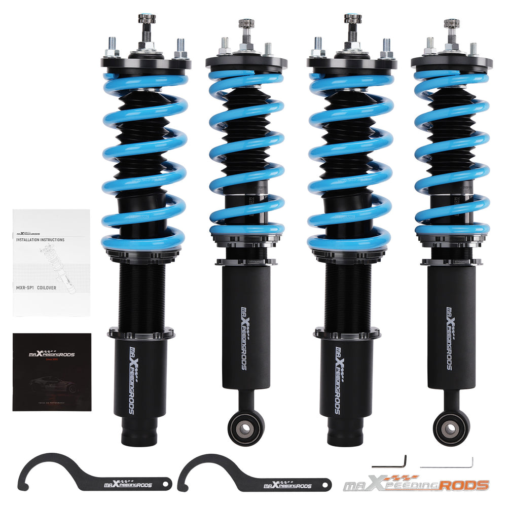 Maxpeedingrods Compatible for Honda Upgraded T6 24 Ways Adj Damper Shock Struts Coilovers | Compatible for Honda Cr-V 96-01 | Compatible for Honda Cr-V 1st Gen. Rd1-Rd3 1996-2001