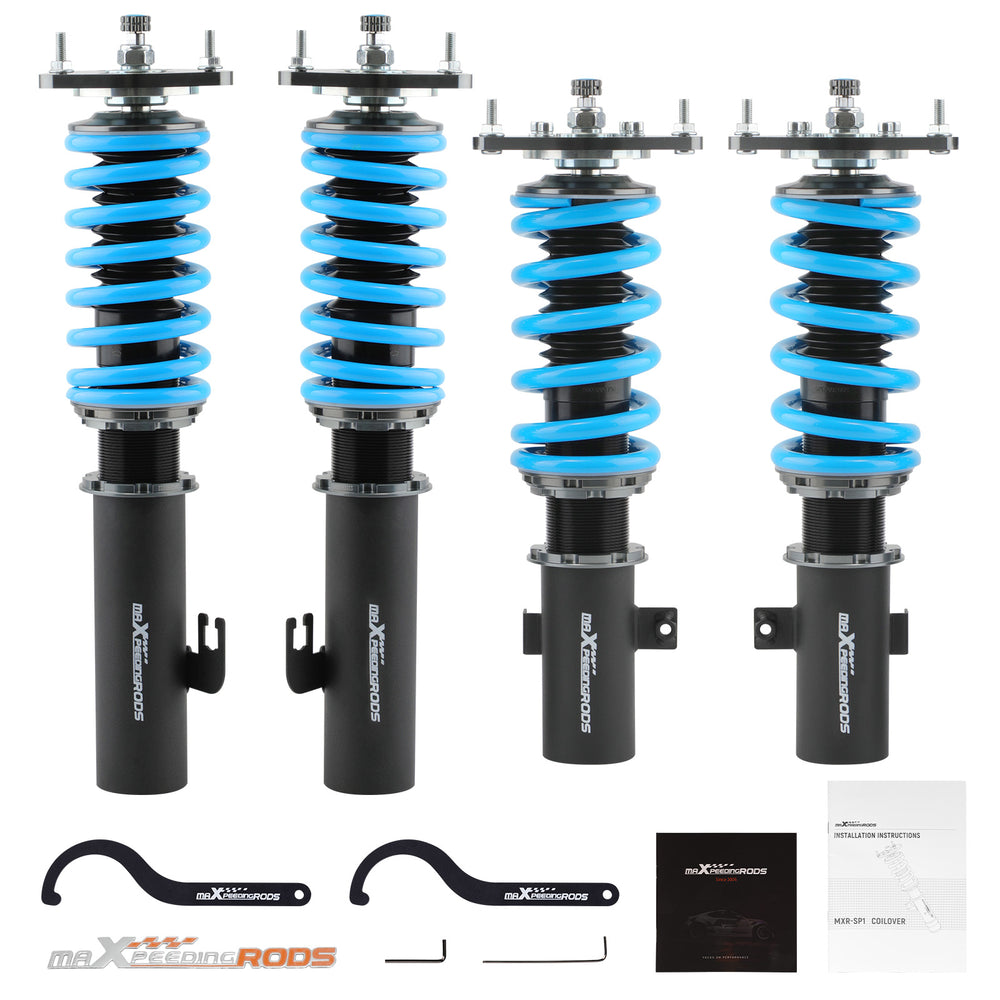 T6 Coilover Struts Spring Shock Absorber Compatible for Subaru Impreza incl. WRX 1992.11-2000.08 SP1 lowering coil-over