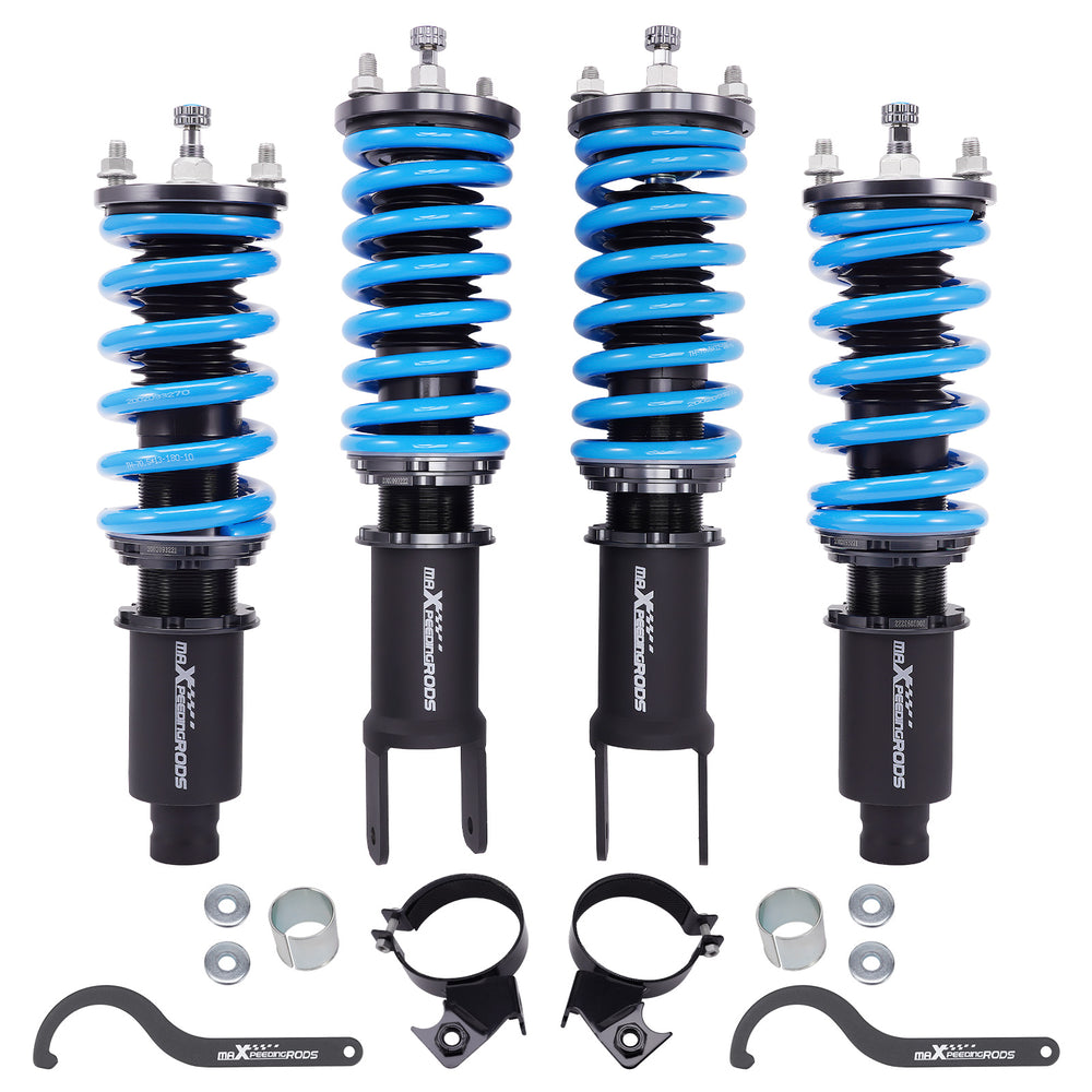 Maxpeedingrods Compatible for Honda Upgraded T6 Adjustable Coilovers Suspension | Compatible for Honda Civic 92-95 | For Civic rear Fork Type Bracket Model Only