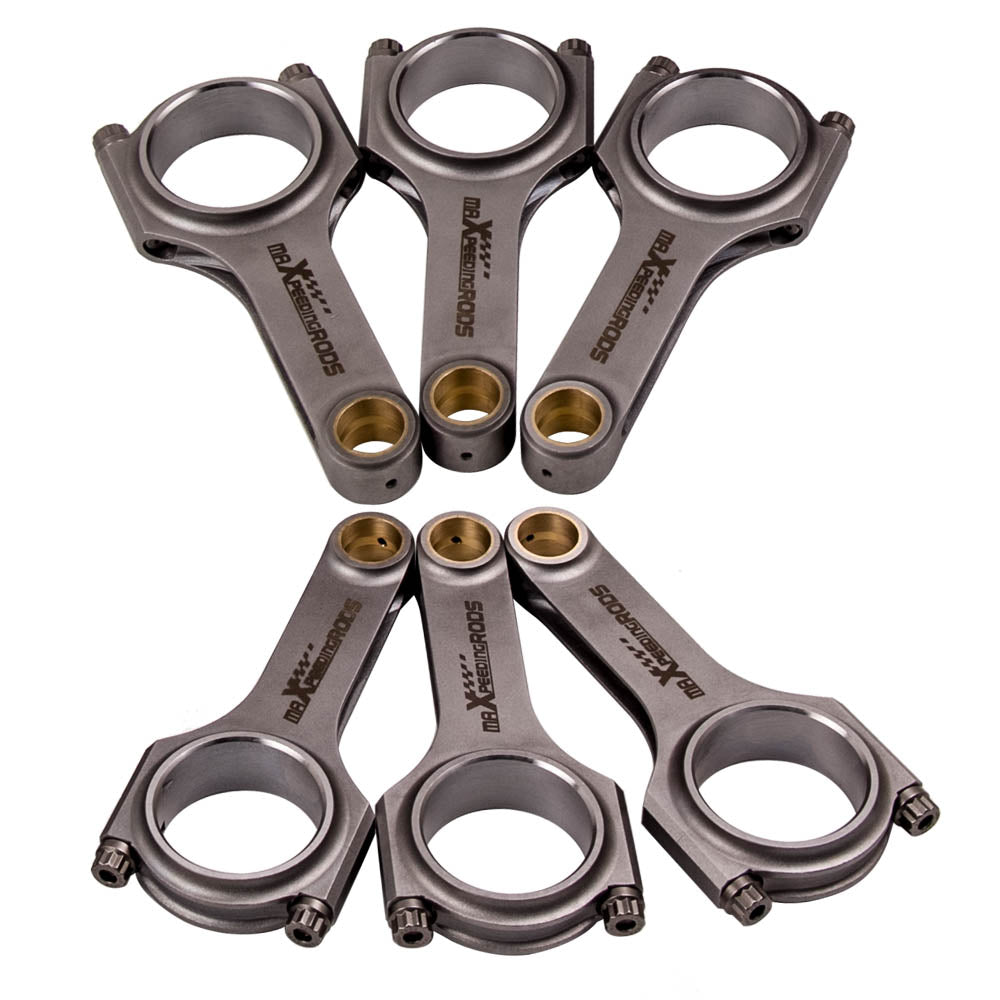 Steel Engine Connecting Rods Conrods Compatible for Nissan FJ20 21mm pin