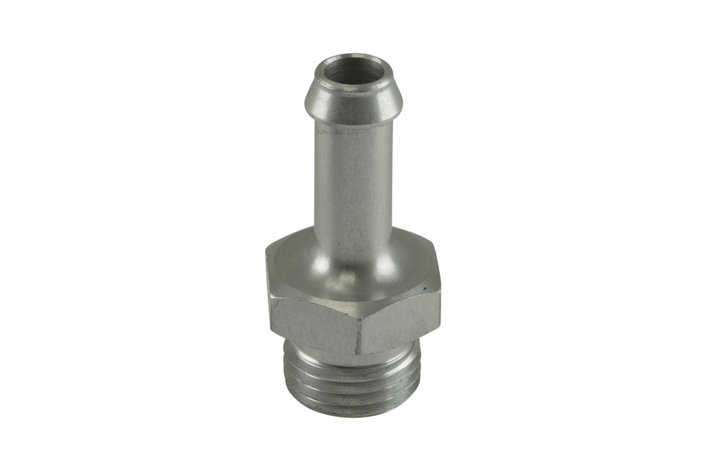 Fitting 8mm / 5/16" Hose End to -6 AN ORB Male Straight - Silver