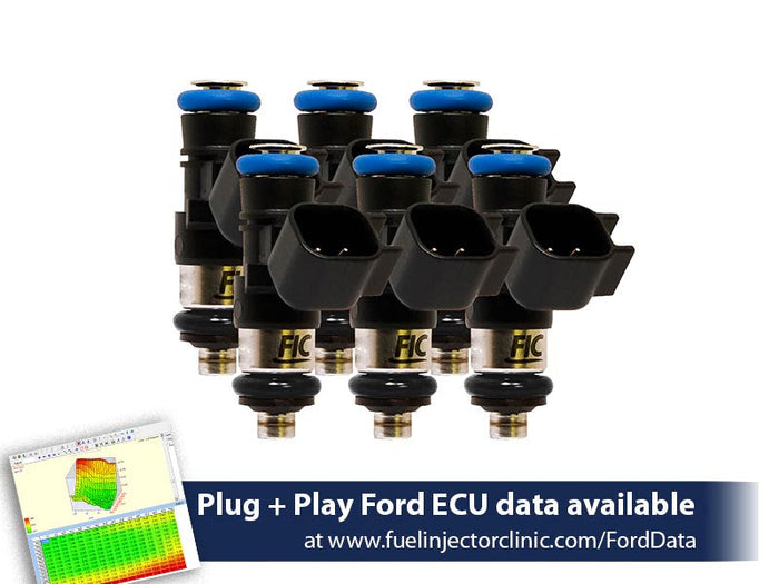 850cc (81 lbs/hr at 43.5 PSI fuel pressure) FIC Fuel Injector Clinic Injector Set for Mustang Ford Mustang V6 (2011-2017)