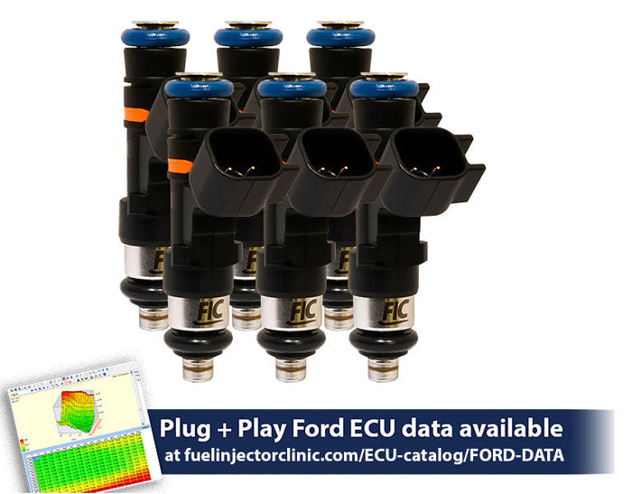 650cc (62lbs/hr at 43.5 PSI fuel pressure) FIC Fuel Injector Clinic Injector Set for Ford Falcon XR6T (FG)