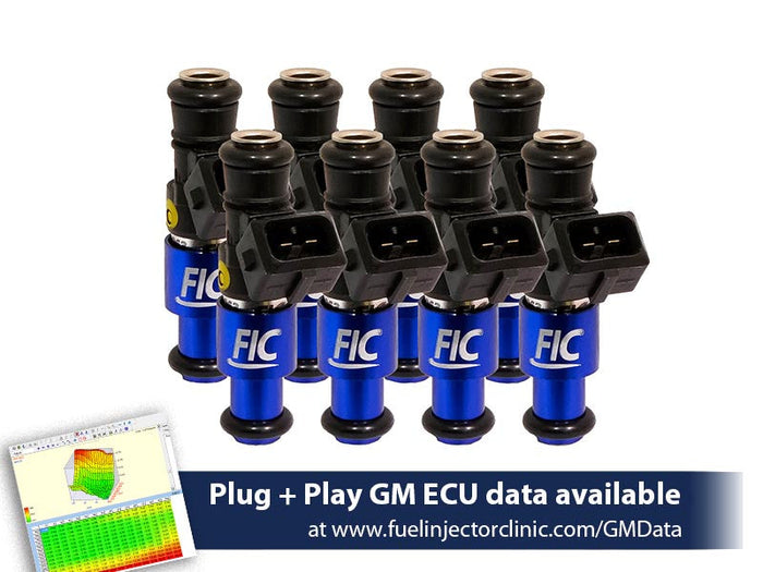 1200cc (130 lbs/hr at OE 58 PSI fuel pressure) FIC Fuel Injector Clinic Injector Set for 4.8/5.3/6.0 Truck Motors ('07-'13) (High-Z)
