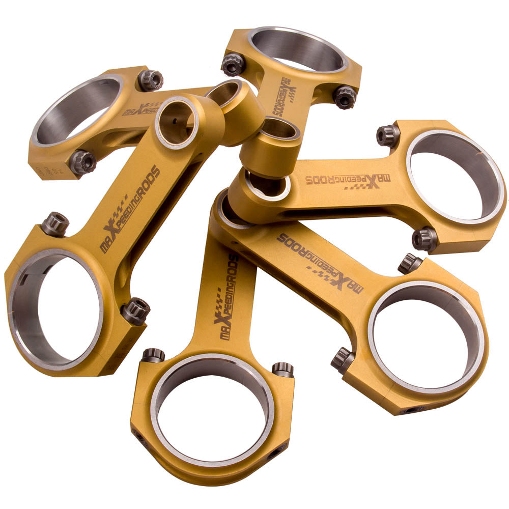 Compatible for Porsche 911 Carrera 3 3.0L H6 127.75mm Connecting Rod - 6 Pieces of High Performance 4340 EN24 Titanizing H-Beam Conrod
