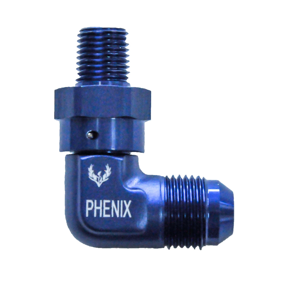 Male Swivel AN to NPT -08 | 3/8 | 90°