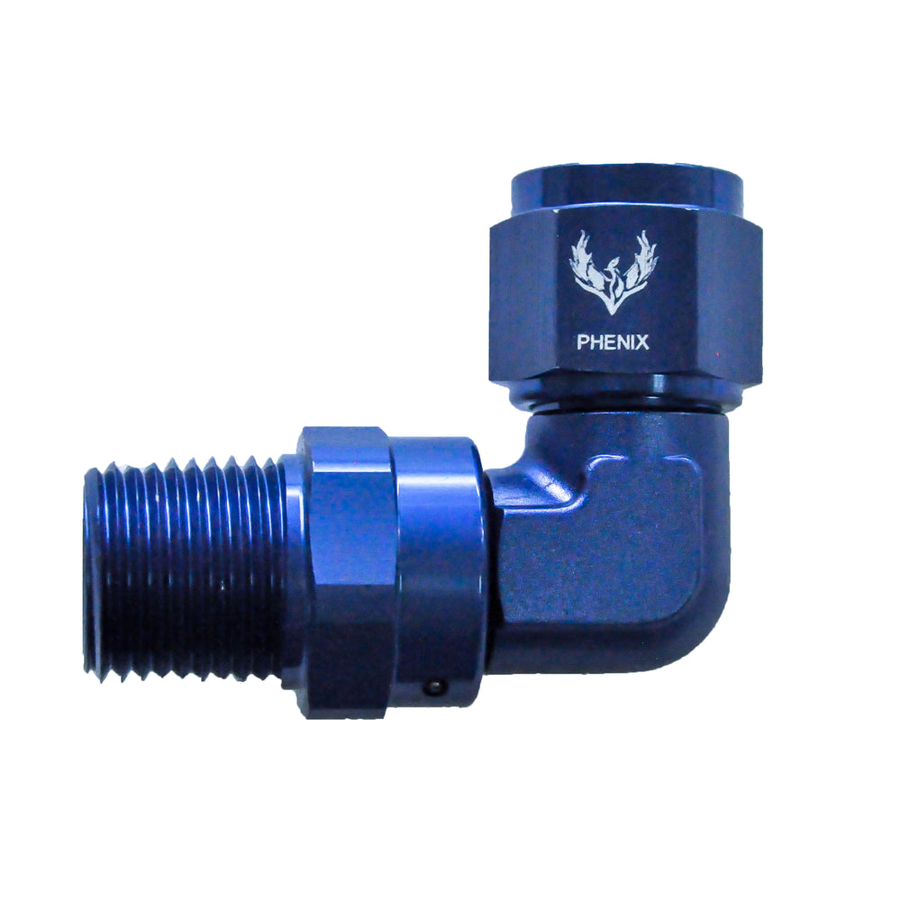 Female Swivel to NPT -08 | 3/8 | 90°