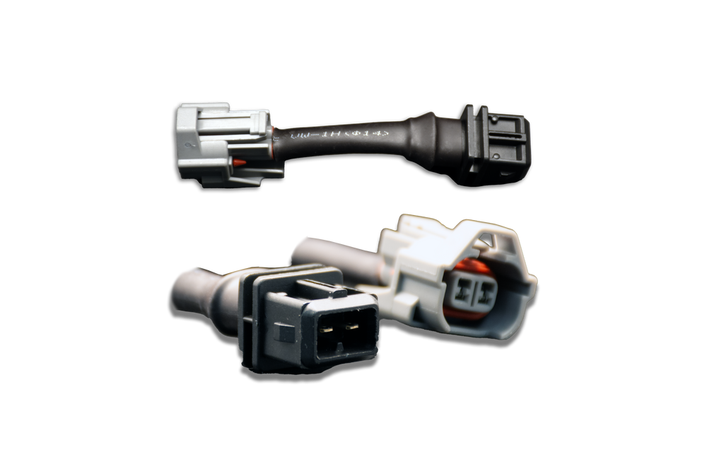 Set of 8 Denso (female) to Jetronic/EV1 Adapter (male) injector plug adaptors