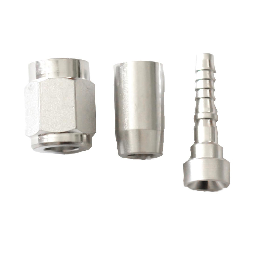 Crimp PTFE Hose End Straight -06