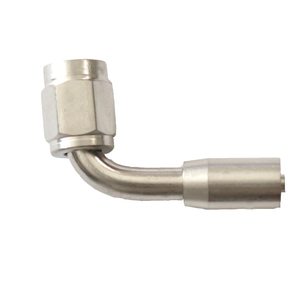 Crimp PTFE Hose End 90° | -04