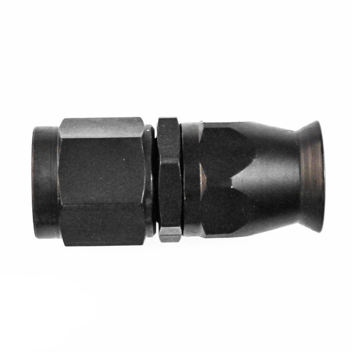 Reusable PTFE Hose End -04 Straight Steel Black