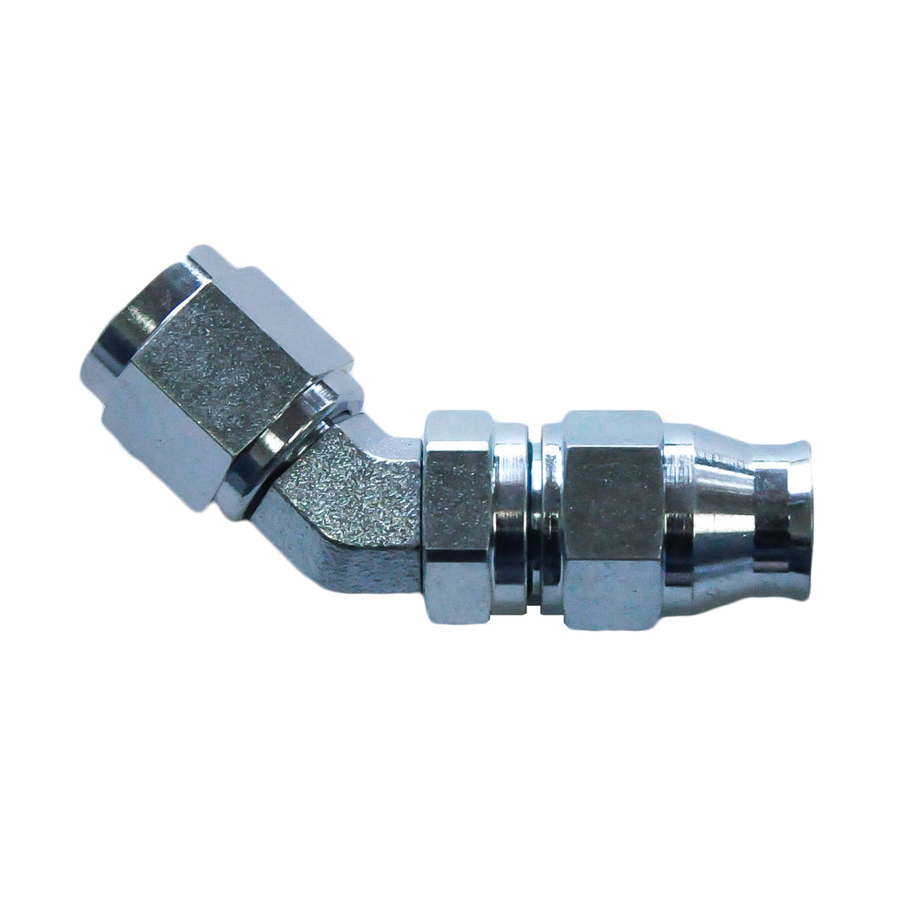Reusable PTFE Hose End -03 x 45° Forged Steel