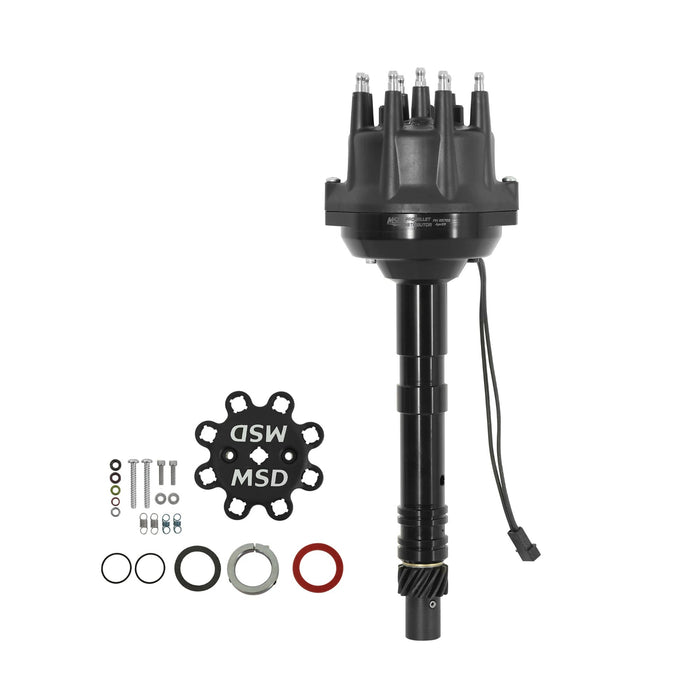Chevy V8 Pro Billet Distributor Black Finish