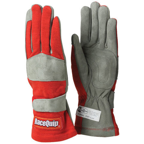 Gloves Single Layer Red SFI