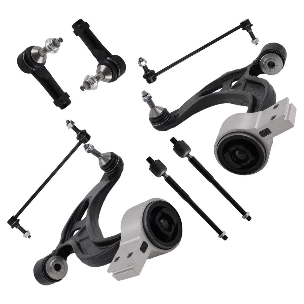8x Front Lower Control Arms w/ Ball Joints Tie Rods Sway Compatible for Ford Explorer 11-19