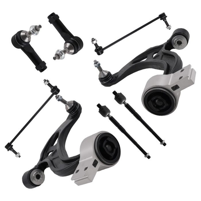 8x Front Lower Control Arms w/ Ball Joints Tie Rods Sway Compatible for Ford Explorer 11-19