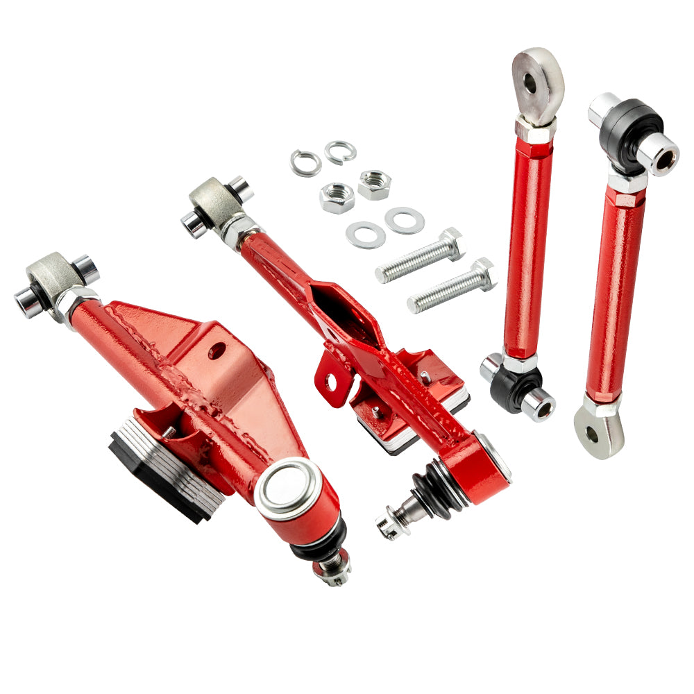 4pcs Front Lower Control Arms High Angle Tension Rods Compatible for Nissan 240SX 1989-94