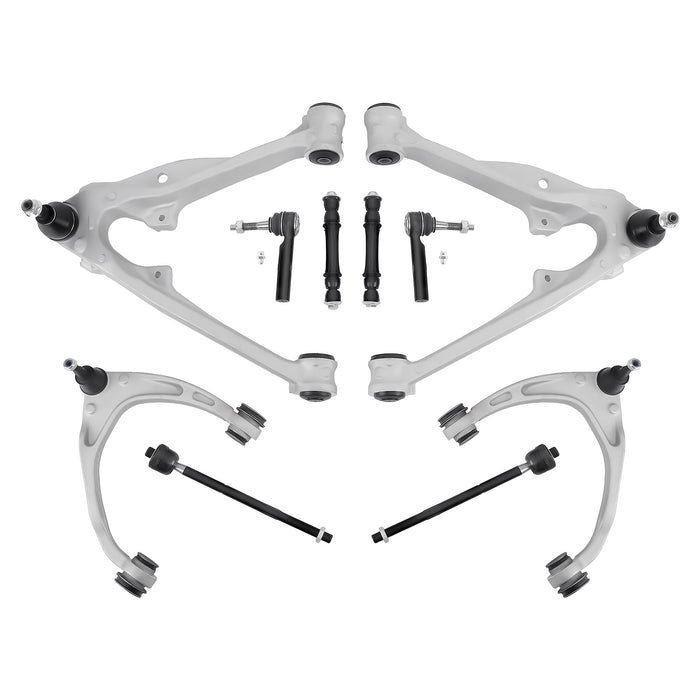10x Upper Lower Aluminum Control Arm for 2014 2015 2016 Compatible for Silverado 1500 Compatible for Escalade