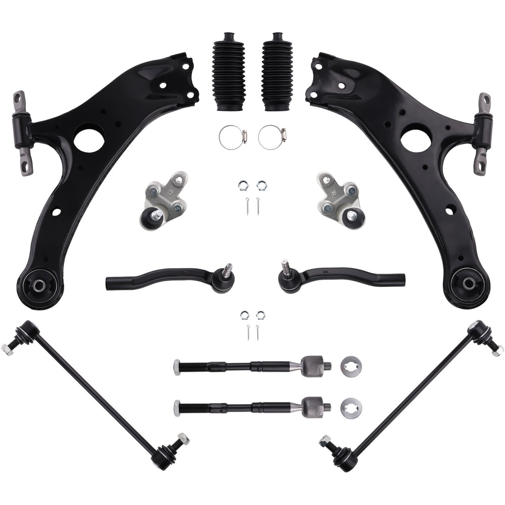 10x Steering Suspension Kit Front Lower Control Arm for 2011-2020 Compatible for Toyota Sienna