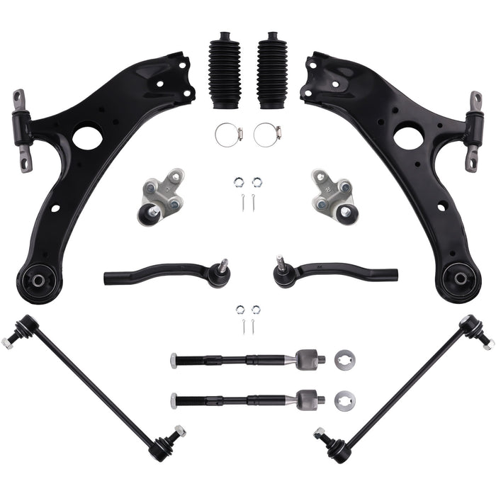 10x Steering Suspension Kit Front Lower Control Arm for 2011-2020 Compatible for Toyota Sienna