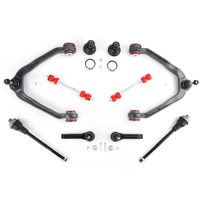 10pcs Suspension kit Upper Control Arm w/PU Bushing For 1999-2007 Compatible for Silverado 1500