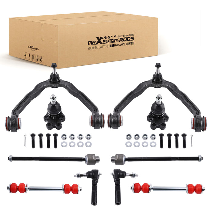 RWD Front Control Arms Tie Rods for 1999-2006 Compatible for GMC Sierra Chevy Silverado 1500