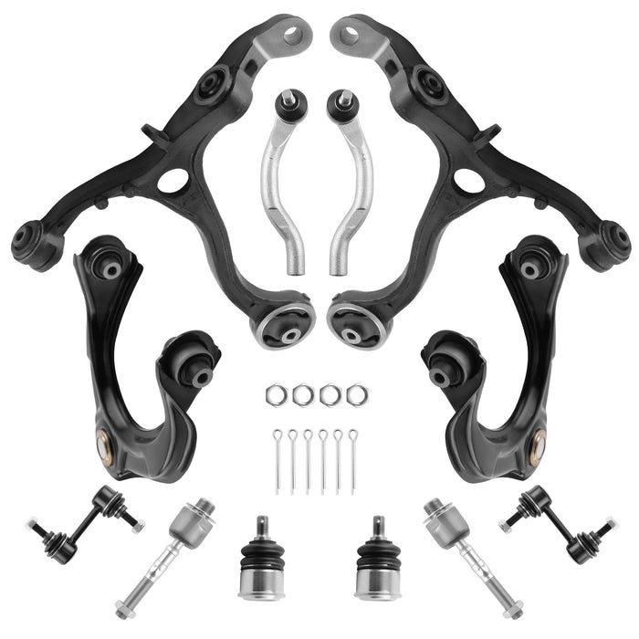 Suspension Front Upper Lower Control Arms Left Right For 2008-2012 Compatible for Honda Accord