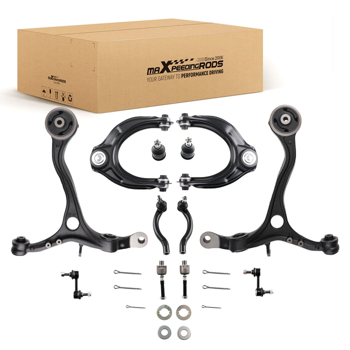 12 Pcs Front Upper Lower Control Arm and Sway Bar Link Compatible for Honda Accord 2008-2012