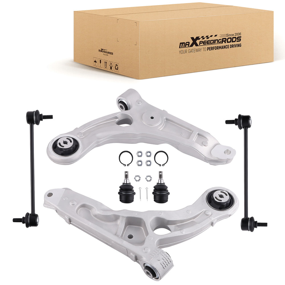 AWD Front Lower Control Arms Ball Joints + Sway Bars for 2014-2018 Compatible for Jeep Cherokee