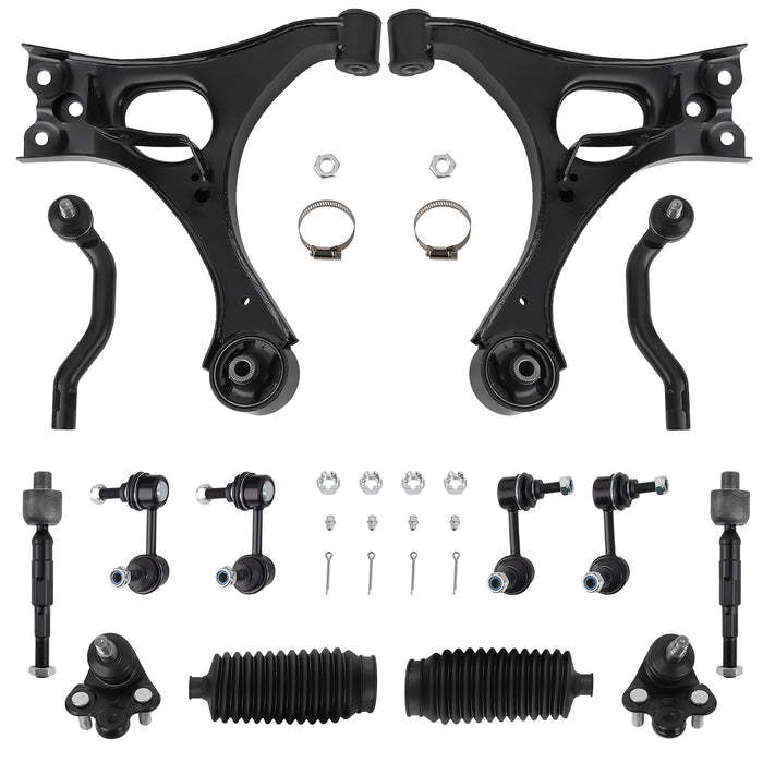 14Pcs Suspension Kit Front Lower Control Arms Compatible for Honda Civic 2006-2011 K620382