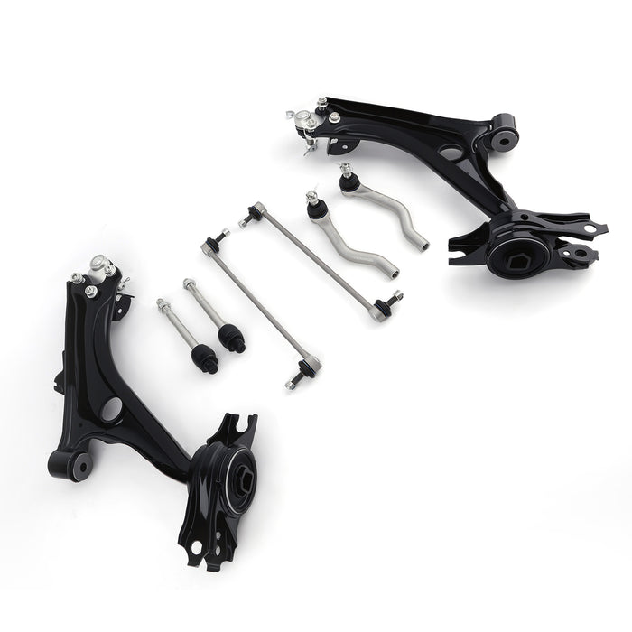 Front Lower Control Arms Tie Rod Sway Bar Links For 2016-2019 Compatible for Honda Civic 1.5L