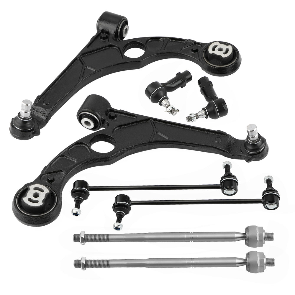 8x Suspension Front Lower Control Arm Kit Tierods Sway Bar Compatible for Dodge Dart 13-16