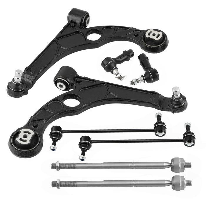 8x Suspension Front Lower Control Arm Kit Tierods Sway Bar Compatible for Dodge Dart 13-16
