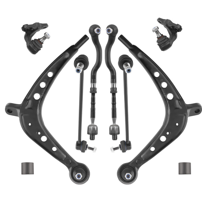 10x Front Suspension Lower Control Arm Kit Compatible for BMW E46 325xi 330xi 2001-2005