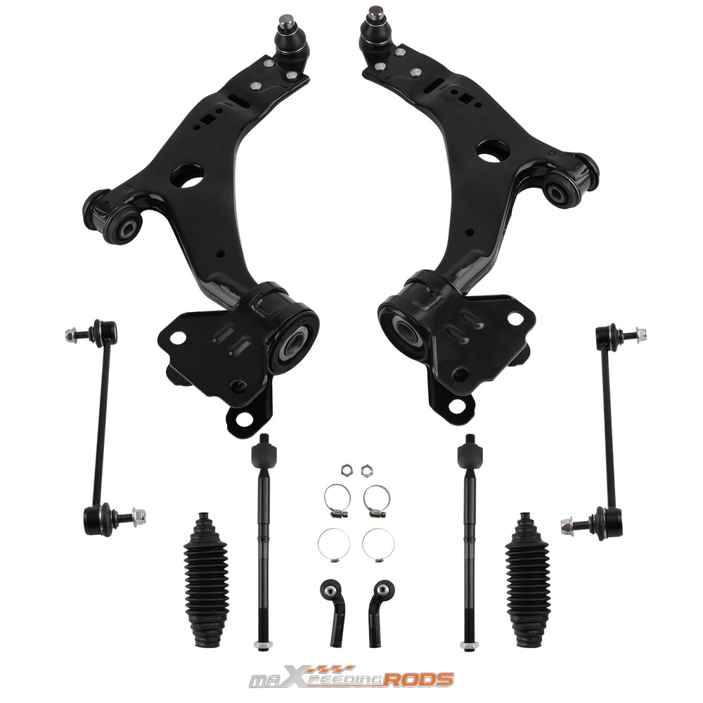 Front Lower Control Arm w/ Ball Joint Tierods Sway Bar Compatible for Ford Escape 2013-2018